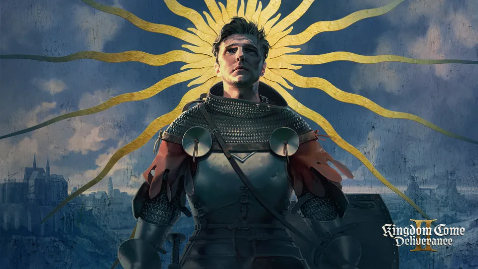 Генри на фоне светового венца — официальный арт Kingdom Come: Deliverance II Royal Edition