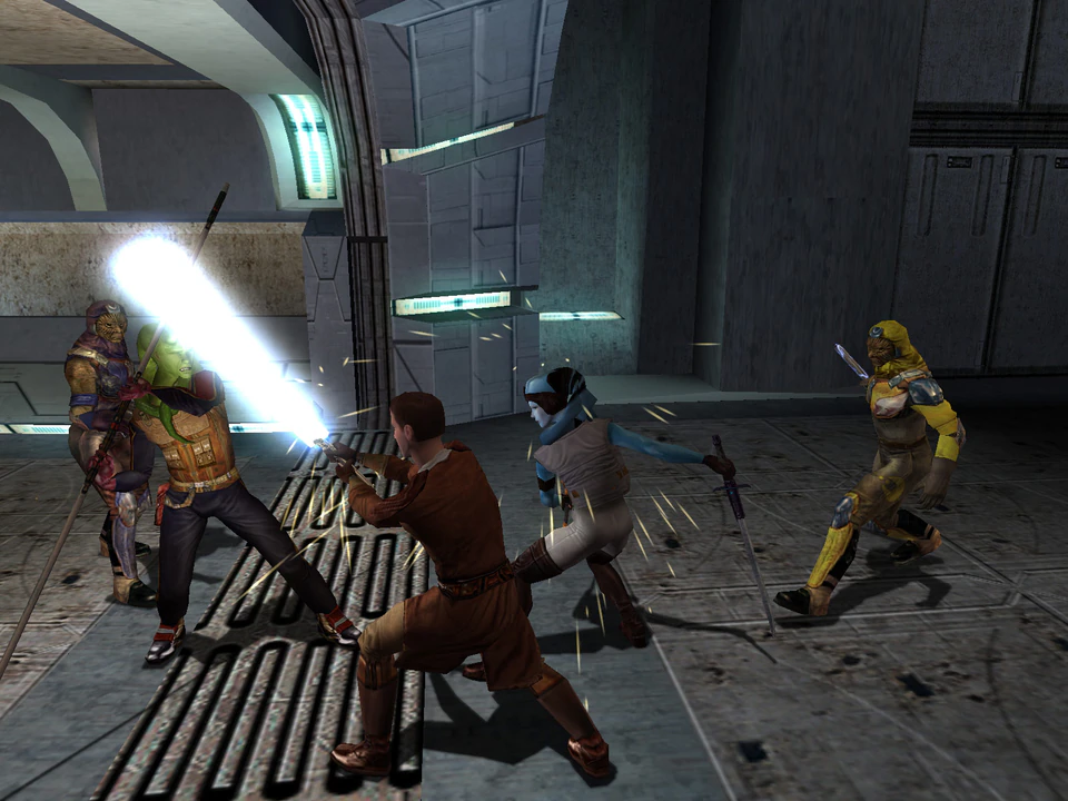 Бой на световых мечах в Star Wars: Knights of the Old Republic (2003)